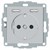 Розетка электрическая с USB, алюминий, Merten MTN2366-0460