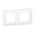 Рамка 2 поста, белый, Mosaic New Legrand 277804L
