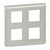 Рамка 2х2 поста, алюминий, Mosaic New Legrand 079338L