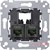 Розетка компьютерная RJ45 UTP кат. 6, двойная, Merten MTN4576-0002