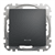 Выключатель проходной с подсветкой 1 клавишный, черный, Sedna Design - фото 96302