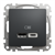 Розетка USB тип A+C 2,4A, черный, Sedna Design - фото 96353