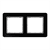 Рамка 2 поста, черное стекло, Sedna Design - фото 96702