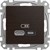 Розетка USB тип A+C 3A, 45W, венге, Sedna Design - фото 97101