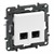 Розетка компьютерная 2XRJ45 CAT6 FTP, белый, Niloe Step Legrand