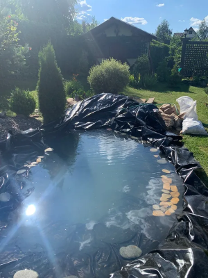 Пленка ВОДЯНОЙ толщина 400 мкм ширина 6,0 метра (рукав 1,9 м с фальцами) рулон 30 пог.м