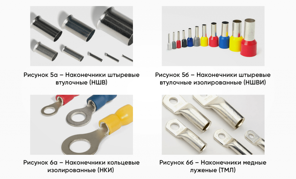 Наконечники для обжима кабелей картинка