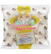 Вареники с картофелем и грибами Братцы Вареники 350г