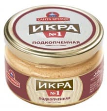 Икра мойвы деликатесная с копченным лососем Санта Бремор 180г