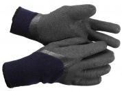 Утеплённые двухслойные перчатки ЗУБР СИБИРЬ, акрил, вспененное латексное покрытие, размер L-XL
