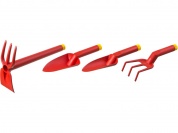 Набор GRINDA 421360-H4: Совок посадочный широкий, совок посадочный узкий, рыхлитель, мотыга-рыхлитель с нейлоновым корпусом, 4 предмета