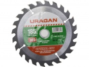 URAGAN Optimal cut 185х20мм 30Т, диск пильный по дереву