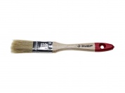 ЗУБР УНИВЕРСАЛ, 25 мм, 1″, светлая натуральная щетина, деревянная ручка, все виды ЛКМ, плоская кисть (4-01001-025)