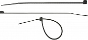 СИБИН ХС-Ч, 2.5 x 200 мм, нейлон РА66, 100 шт, черные, хомуты-стяжки (3788-25-200)