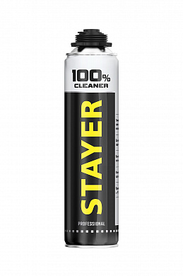 Купить STAYER 100% Cleaner, 500 мл, очиститель монтажной пены, Professional (41139) в интернет-магазине zubr-vrn в Воронеже