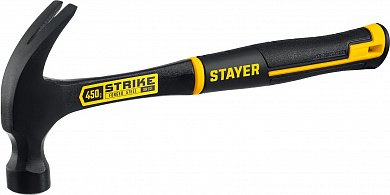 Купить STAYER Strike, 450 г, цельнометаллический столярный молоток-гвоздодёр, Professional (2025-450) в интернет-магазине zubr-vrn в Воронеже