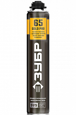 Купить ЗУБР  GOLD PRO 70, 850 мл, мелкопористая, c выходом до 65 л, пистолетная, монтажная пена (41157) в интернет-магазине zubr-vrn в Воронеже