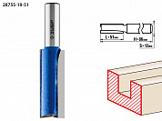 ЗУБР 19 x 51 мм, хвостовик 12 мм, фреза пазовая прямая с нижними подрезателями, Профессионал (28755-19-51)