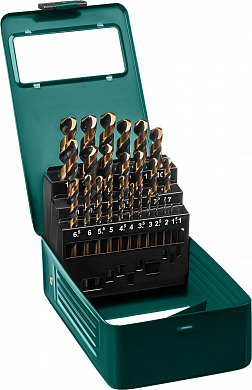 Купить KRAFTOOL COBALT-8, 25 шт, (1-13 мм), сталь М42, HSS-Co(8%), набор сверл по металлу (29656-H25) в интернет-магазине zubr-vrn в Воронеже