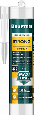 Купить KRAFTOOL STRONG, 310 мл, белый, суперсильный монтажный клей (41343) в интернет-магазине zubr-vrn в Воронеже