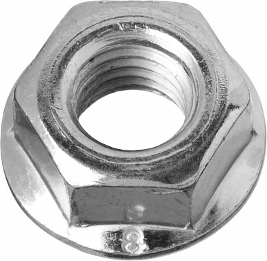 Купить ЗУБР DIN 6923, кл. пр. 6, M10, цинк, 5 кг, гайка с фланцем (303630-10) в интернет-магазине zubr-vrn в Воронеже