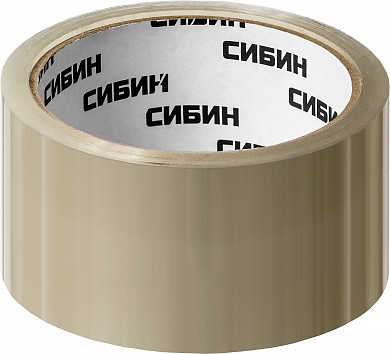 Купить СИБИН 48 мм, 50 м, 40 мкм, прозрачная, клейкая лента (12055-50-50) в интернет-магазине zubr-vrn в Воронеже
