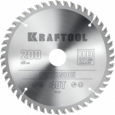 Купить KRAFTOOL Precision, 200 х 30 мм, 48Т, пильный диск по дереву (36952-200-30) в интернет-магазине zubr-vrn в Воронеже