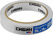 СИБИН 19 мм х 25 м, креповая, малярная лента (12111-19)