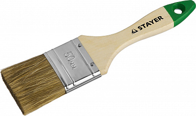 Купить STAYER LASUR, 50 мм, 2″, смешанная щетина, деревянная ручка, для высокотекучих ЛКМ, плоская кисть (01031-50) в интернет-магазине zubr-vrn в Воронеже