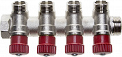 GENERAL FITTINGS вход 3/4″ - 4 выхода 1/2″, коллектор для горячей воды (51046-3/4-1/2-HT4)