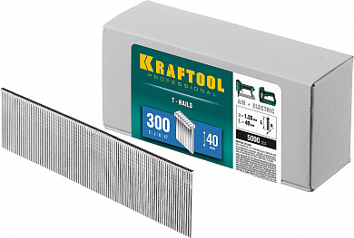 Купить KRAFTOOL гвозди тип 300 (47/J/ F), 40 мм, калибр 18GA. 5000 шт (31785-40) в интернет-магазине zubr-vrn в Воронеже