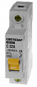 СВЕТОЗАР  1P, 25А, C, 4.5кА, автоматический выключатель (49060-25-С)