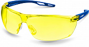 ЗУБР БОЛИД, открытого типа, жёлтые, сферические линзы, устойчивые к запотеванию, защитные очки, Профессионал (110486)