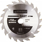STAYER Fast Line 150 x 20мм 16T, диск пильный по дереву, быстрый рез