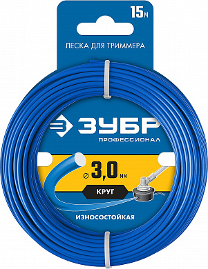 Купить ЗУБР КРУГ, 3.0 мм, 15 м, леска для триммера, Профессионал (71010-3.0) в интернет-магазине zubr-vrn в Воронеже