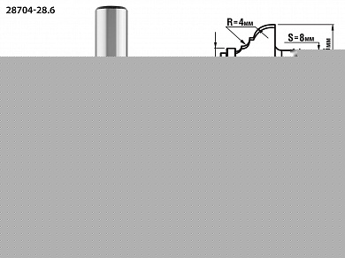 Купить ЗУБР 28.6 x 12 мм, радиус 4 мм, фреза кромочная калевочная №2, Профессионал (28704-28.6) в интернет-магазине zubr-vrn в Воронеже