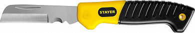 Купить STAYER прямое лезвие, монтерский складной нож, Professional (45408) в интернет-магазине zubr-vrn в Воронеже