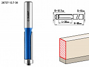 ЗУБР 12.7 x 38 мм, хвостовик 12 мм, фреза кромочная с нижним подшипником, Профессионал (28727-12.7-38)