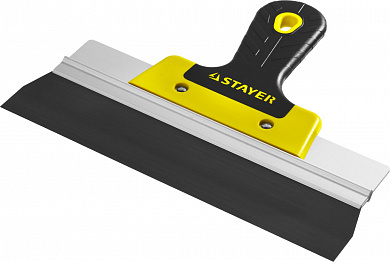 Купить STAYER PROFlat, 250 мм, алюминиевая направляющая, двухкомпонентная ручка, анодированный фасадный шпатель (10045-25) в интернет-магазине zubr-vrn в Воронеже