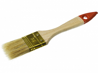 Купить ЗУБР УНИВЕРСАЛ, 38 мм, 1.5″, светлая натуральная щетина деревянная ручка, плоская кисть (01099-038) в интернет-магазине zubr-vrn в Воронеже