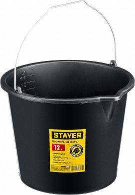 Купить STAYER STRONG, 12 л, строительное пластиковое ведро (06083-12) в интернет-магазине zubr-vrn в Воронеже