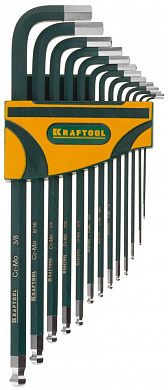 Купить KRAFTOOL 13 шт, набор длинных имбусовых ключей (27444-H13) в интернет-магазине zubr-vrn в Воронеже