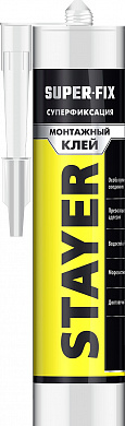 Купить STAYER SUPER FIX, 280 мл, белый, суперсильный монтажный клей, Professional (41323) в интернет-магазине zubr-vrn в Воронеже