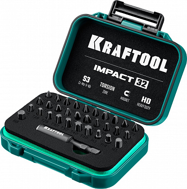 Купить KRAFTOOL Impact-32, 32 шт, набор ударных бит (26066-H32) в интернет-магазине zubr-vrn в Воронеже