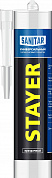 STAYER 260 мл, прозрачный, силиконовый, санитарный герметик (41215-2)