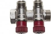 GENERAL FITTINGS вход 3/4″ - 2 выхода 1/2″, коллектор для горячей воды (51046-3/4-1/2-HT2)