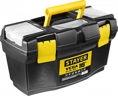 Купить STAYER VEGA-16, 410 x 210 x 230 мм, (16″), пластиковый ящик для инструментов (38105-16) в интернет-магазине zubr-vrn в Воронеже