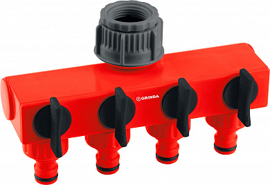 Купить GRINDA GS-4, 3/4″-1″, четырехканальный, с внутренней резьбой, поливочный распределитель (8-426314) в интернет-магазине zubr-vrn в Воронеже