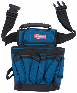 Купить ЗУБР поясной подсумок с 7 карманами и держателем для молотка (38634) в интернет-магазине zubr-vrn в Воронеже