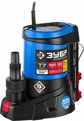 Купить ЗУБР АкваСенсор 250 Вт, Дренажный насос с минимальным уровнем откачки, Профессионал (НПЧ-Т7-250) в интернет-магазине zubr-vrn в Воронеже